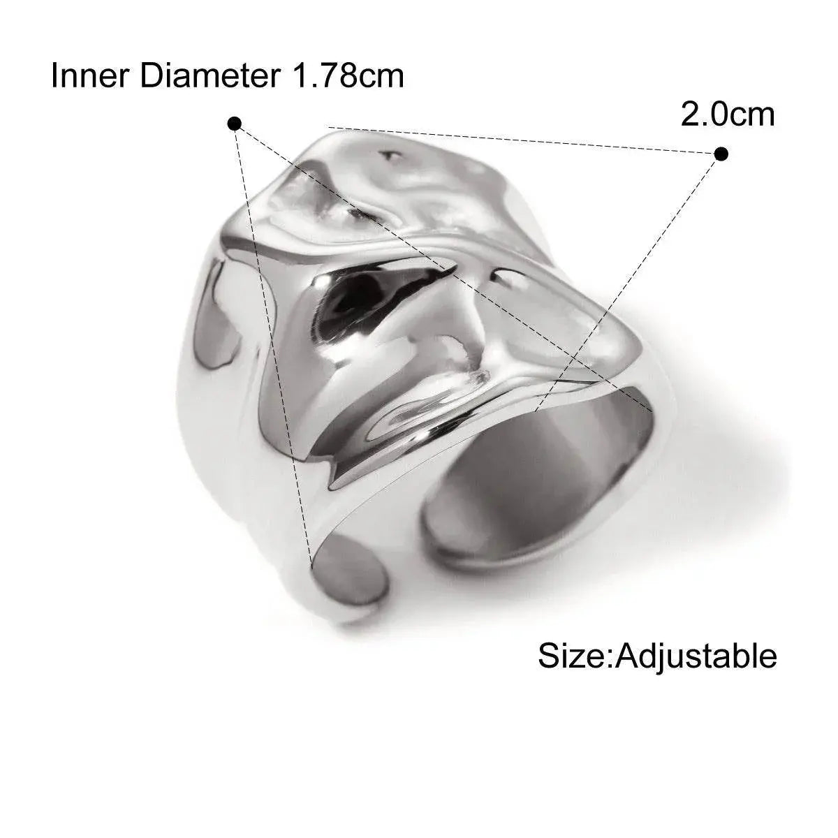 Molten Wrap Ring in Gold & Silver - Salt Lily