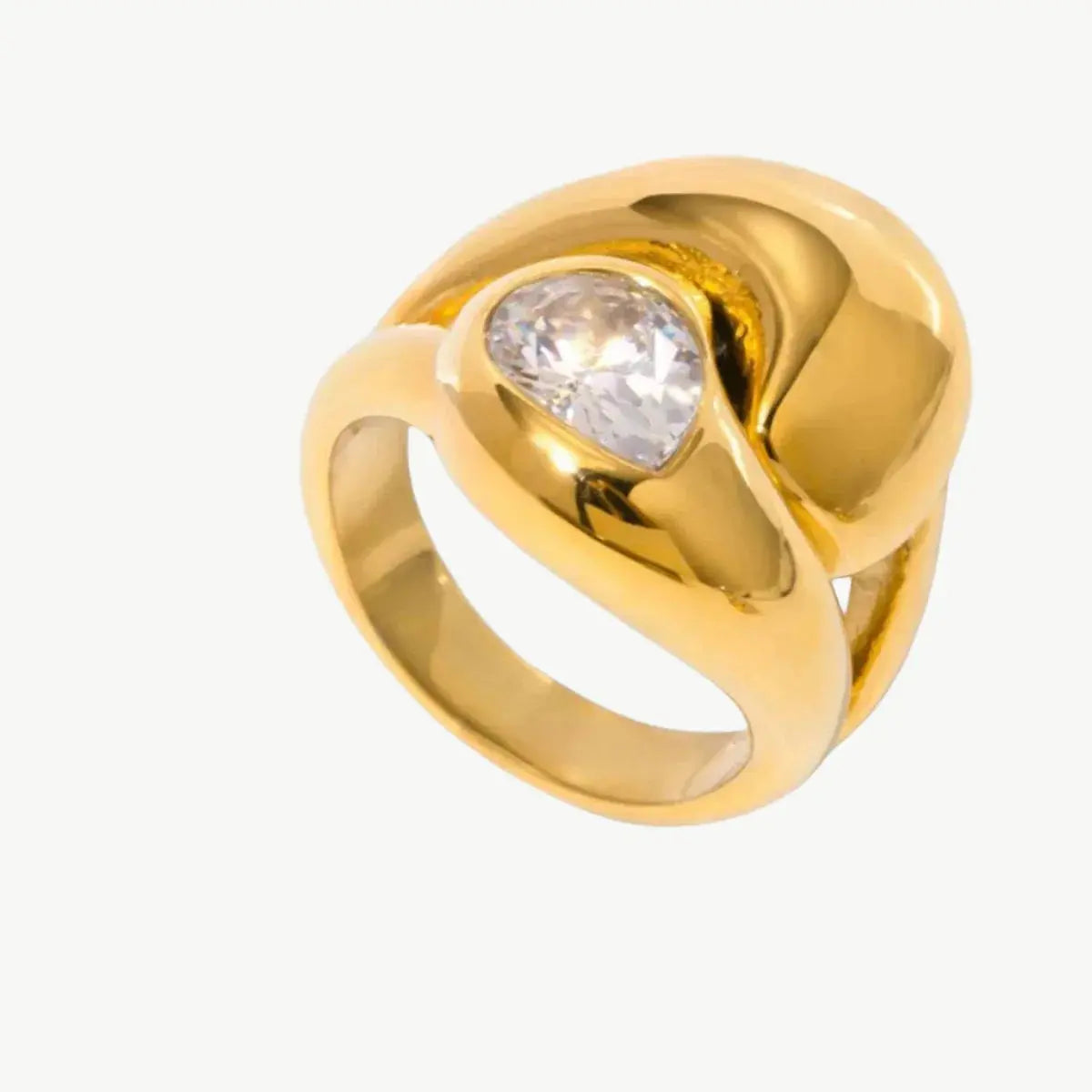 Dewdrop Gem Ring – 18K Gold - Salt Lily