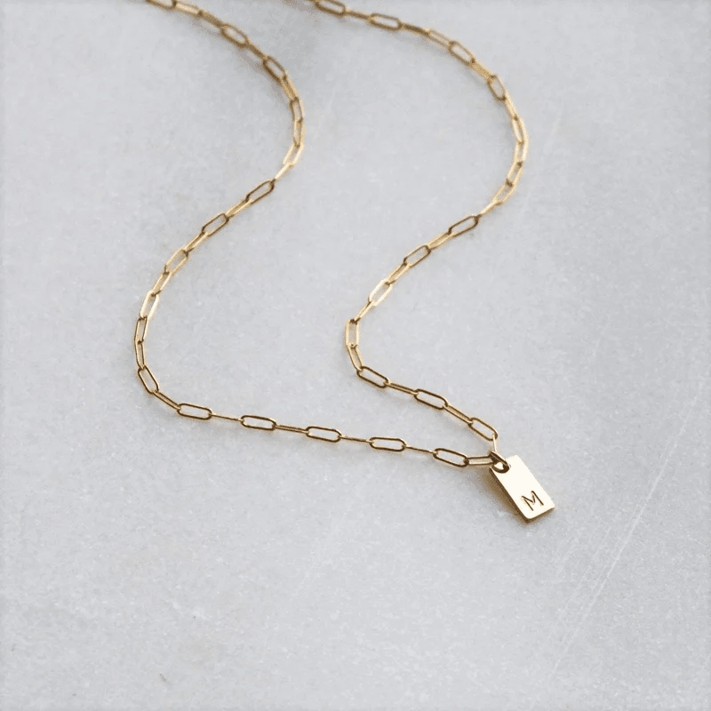 Modern Monogram Necklace - Custom Letter Necklace