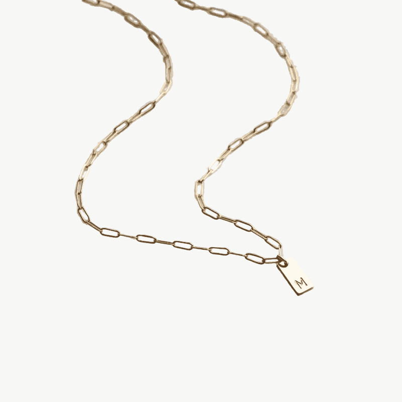 Custom Modern Monogram Necklace - Salt Lily