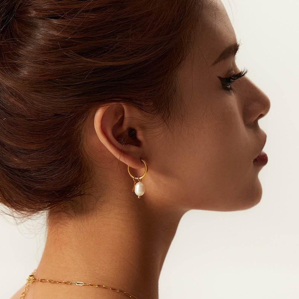 Pearl Star Pendant Earrings - Salt Lily