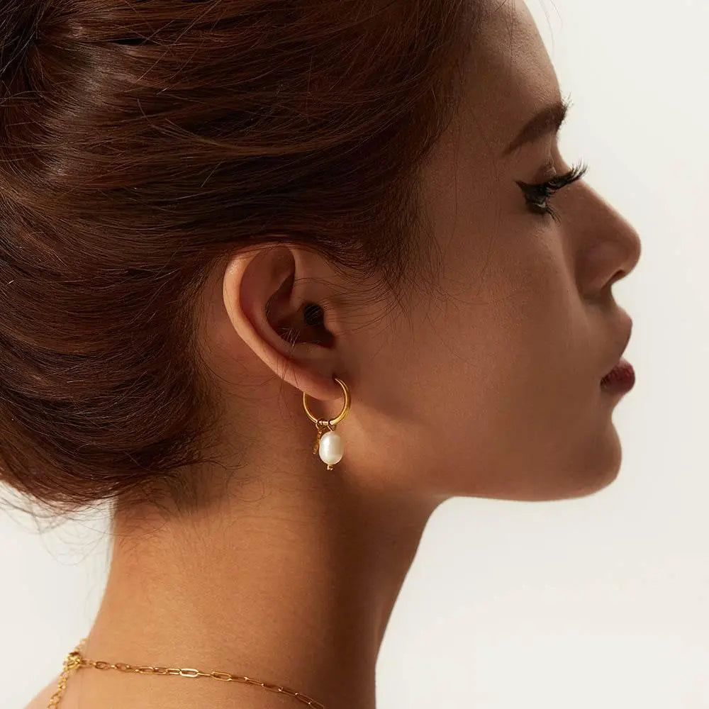 Pearl Star Pendant Earrings - Salt Lily