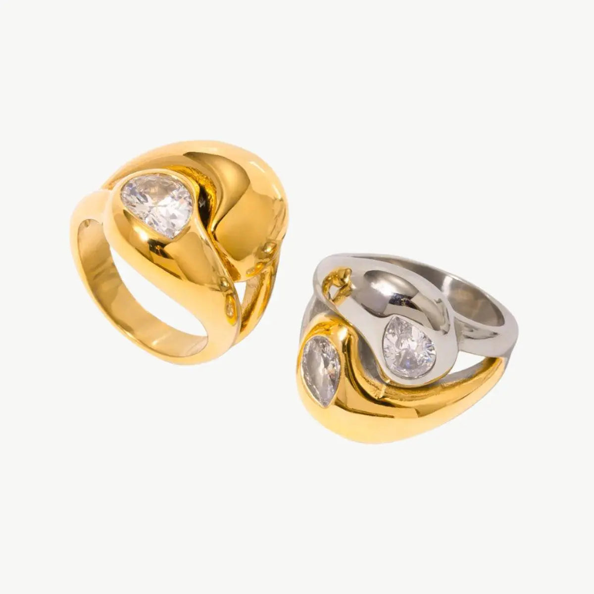 Dewdrop Gem Ring – 18K Gold - Salt Lily