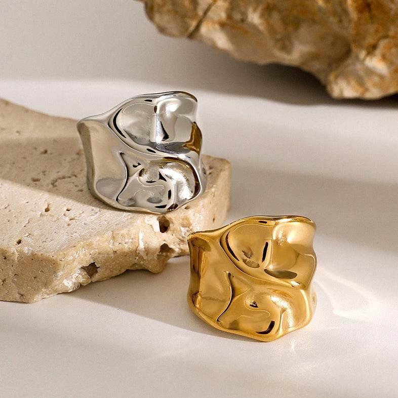 Molten Wrap Ring in Gold & Silver - Salt Lily