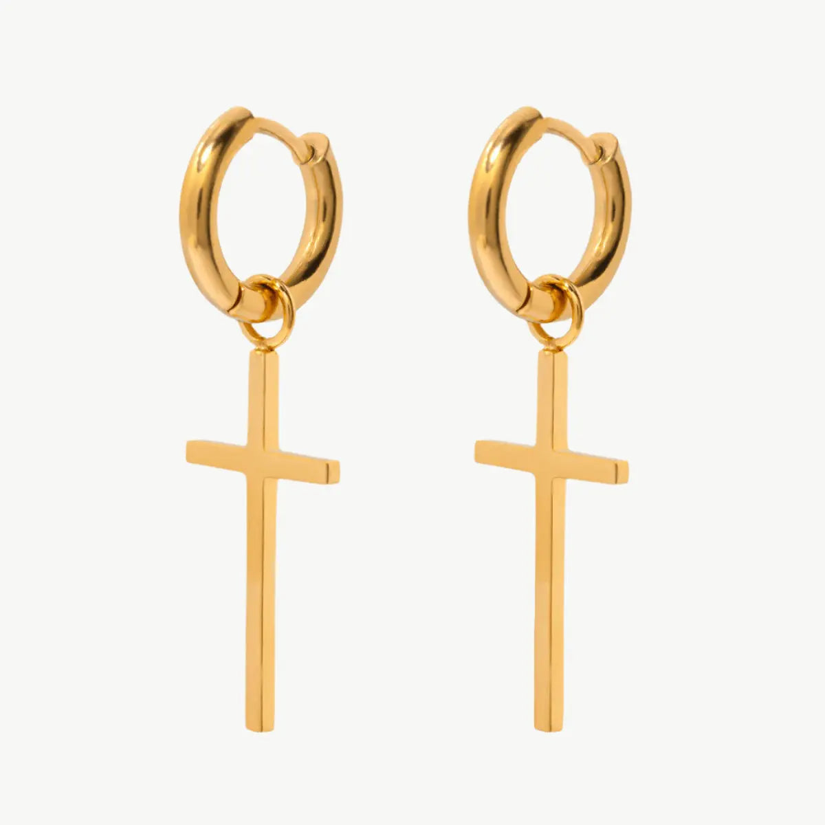 Gold Cross Earrings - Salt Lily