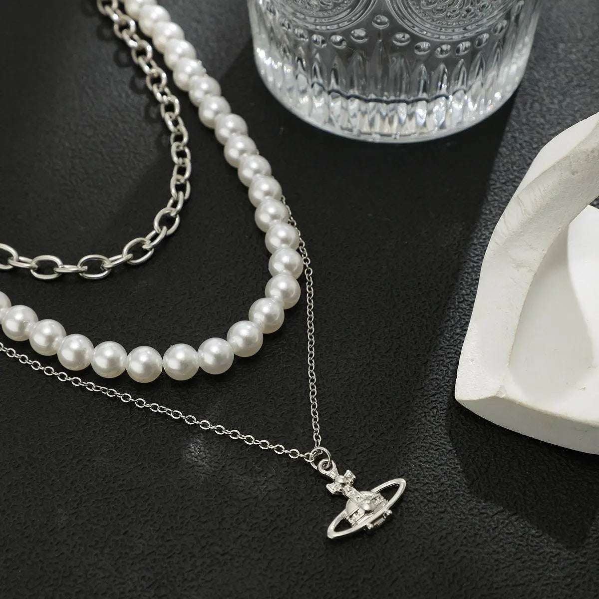 3 Layer Planet & Pearls - Salt Lily