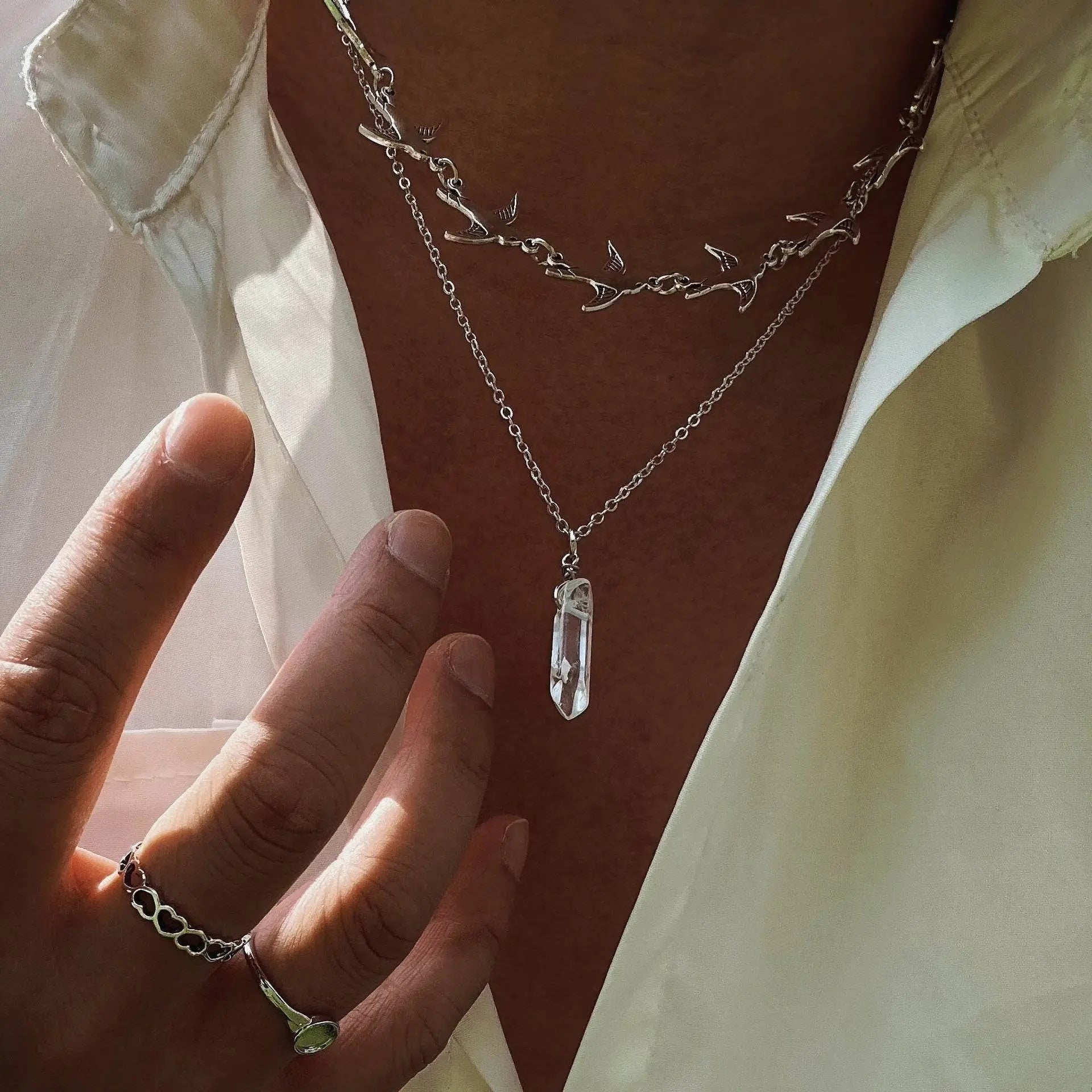 Swallow Necklace - Salt Lily