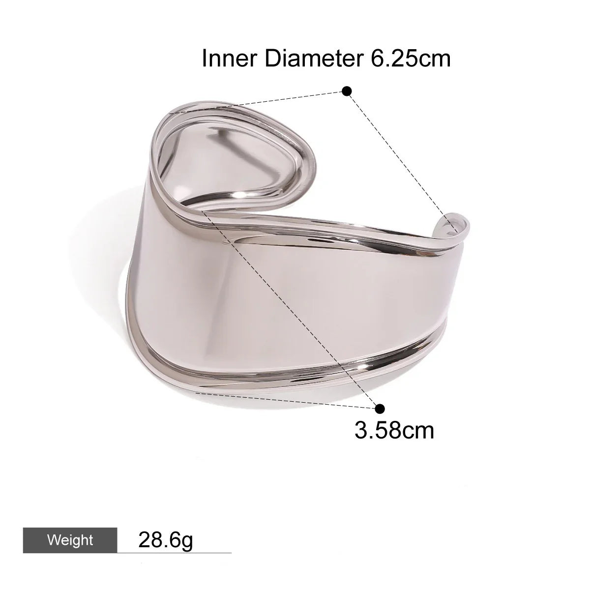 Sculpted Bold Cuff - Salt Lily