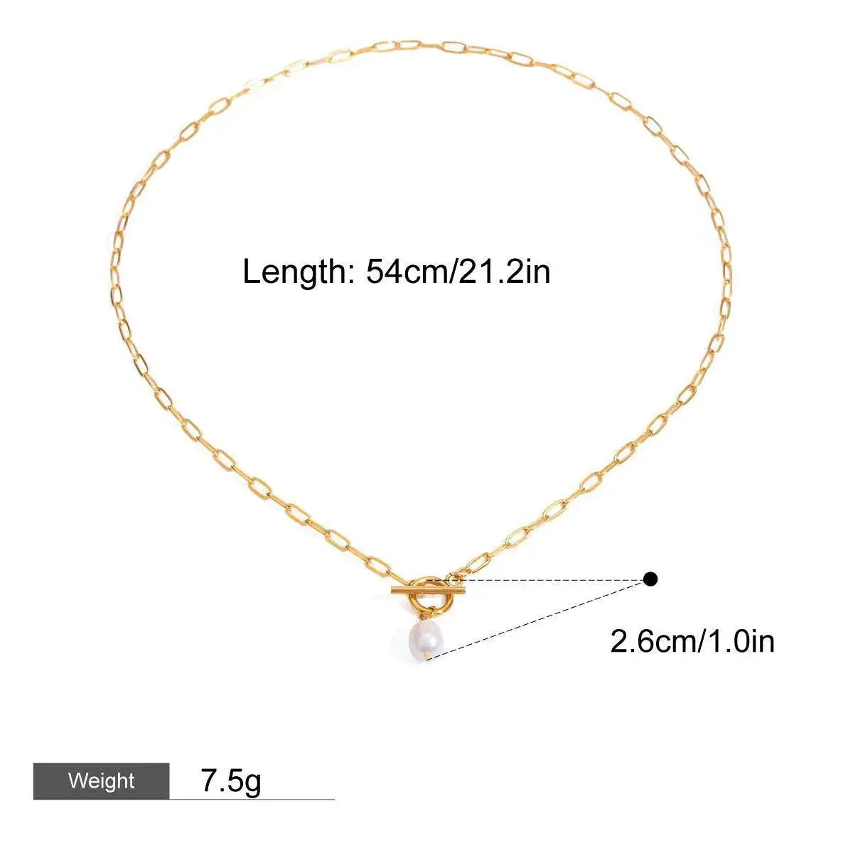 OT Buckle Pearl Necklace - Salt Lily
