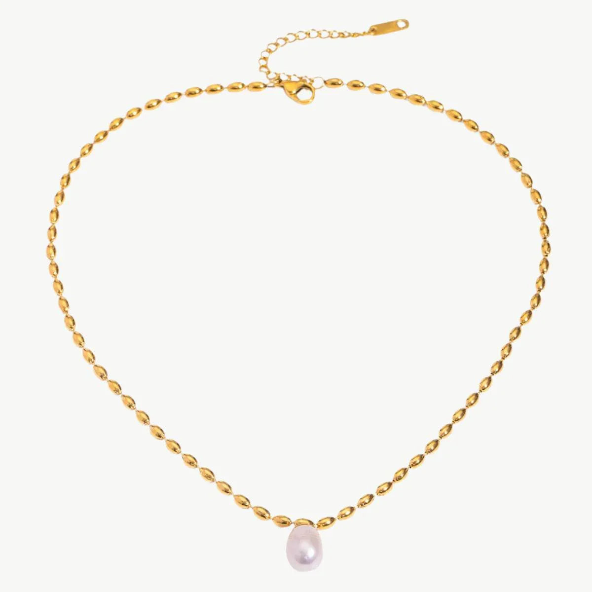 Minimalist Pearl & Gold Necklace - Salt Lily