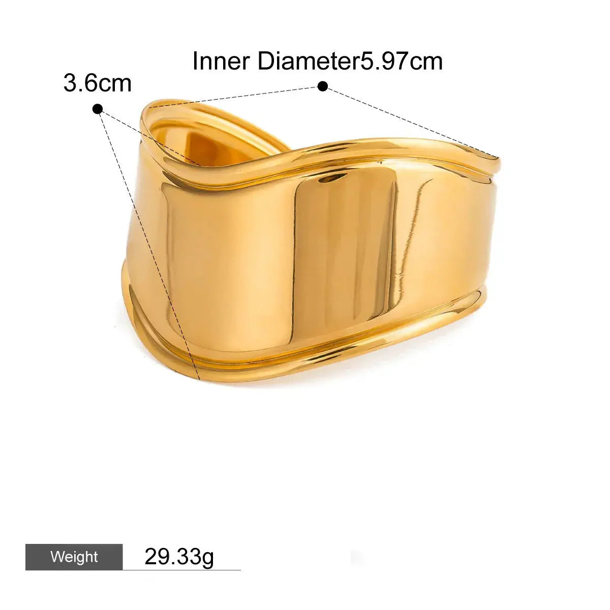 Sculpted Bold Cuff - Salt Lily