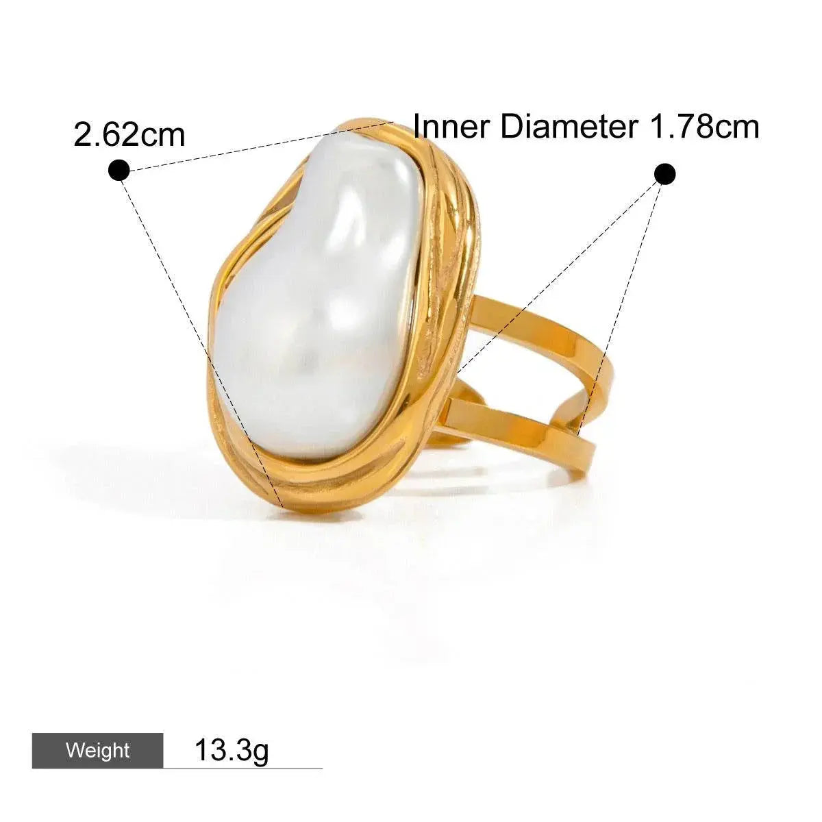 Irregular Pearl Necklace, Earring & Ring Set - Salt Lily