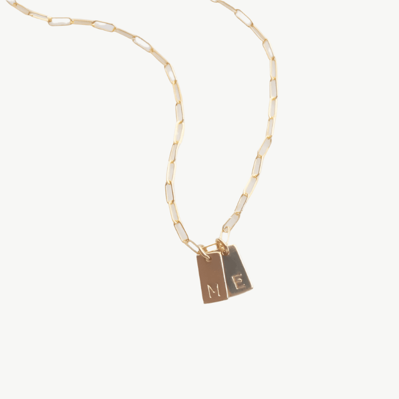 Modern Monogram Necklace - Custom Letter Necklace