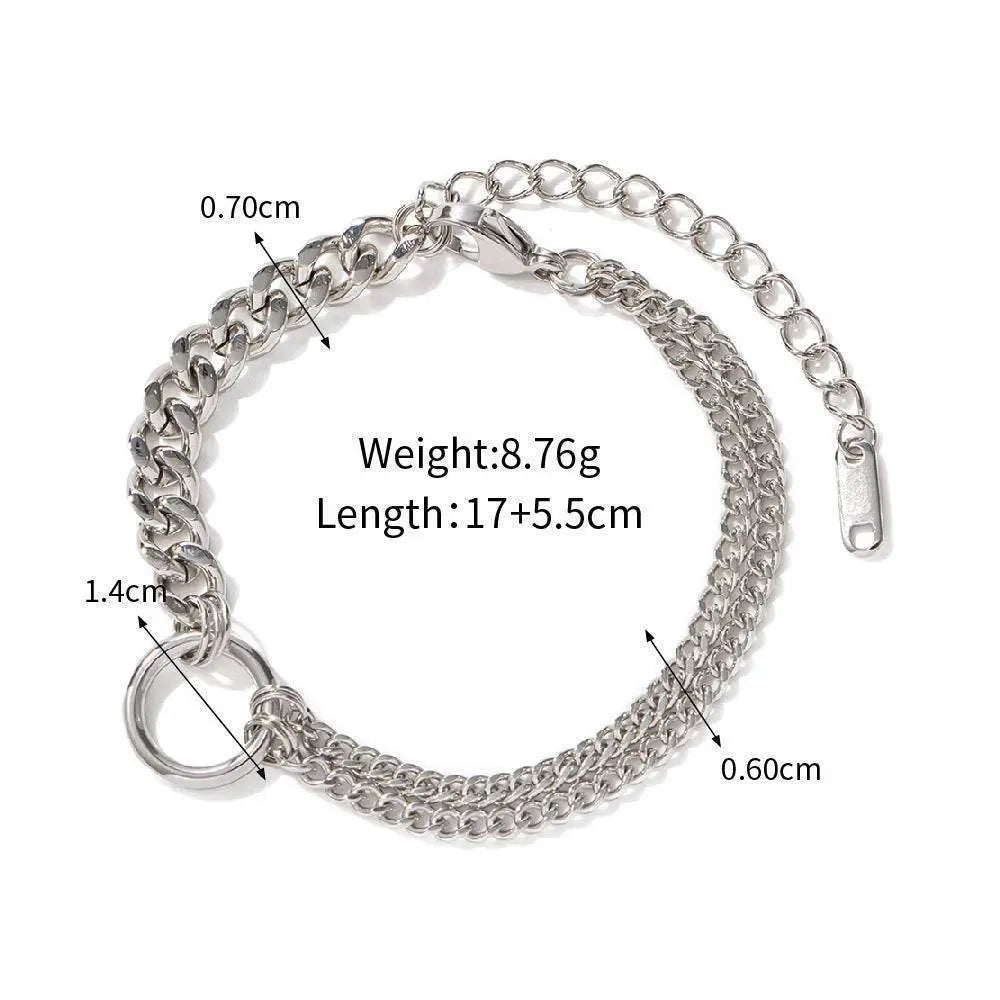 Asymmetric Silver Bracelet - Salt Lily