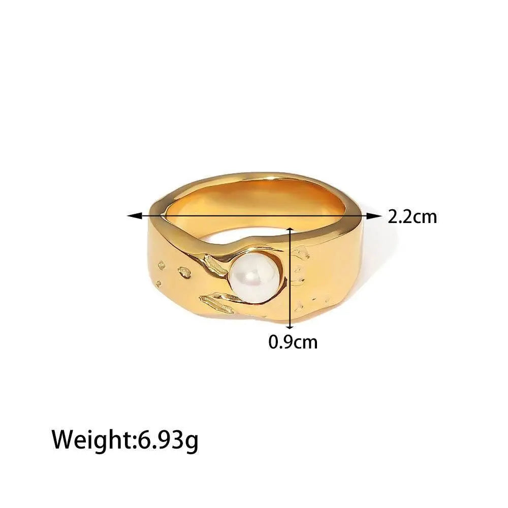 The Lava Pearl Ring - Salt Lily