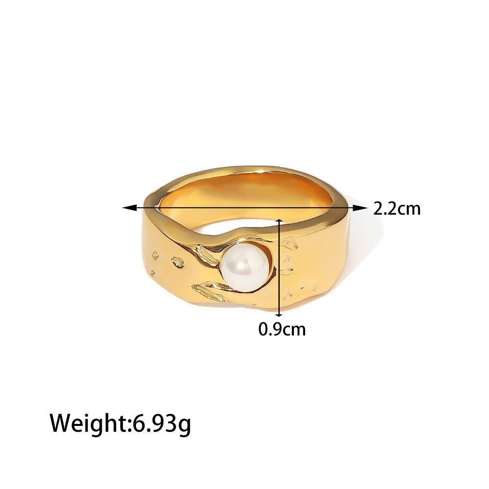 The Lava Pearl Ring - Salt Lily