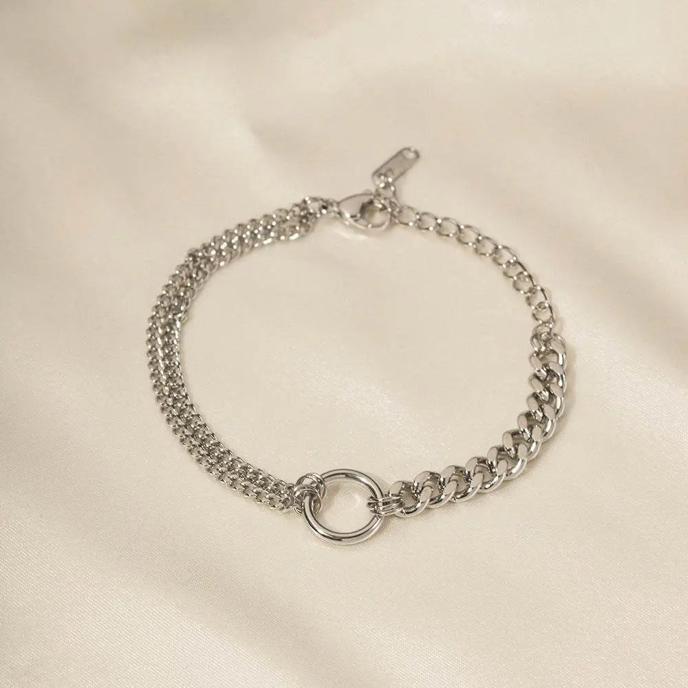 Asymmetric Silver Bracelet - Salt Lily