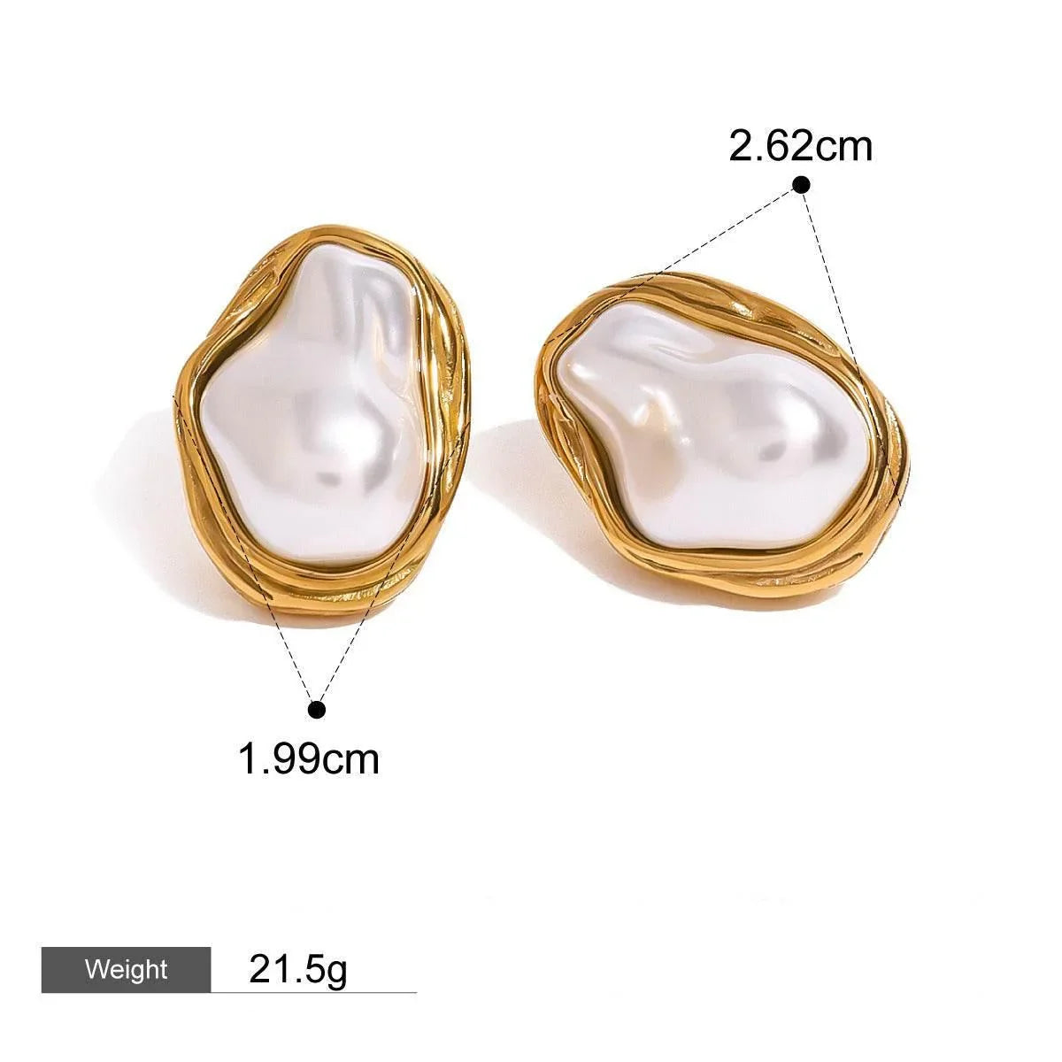 Irregular Pearl Necklace, Earring & Ring Set - Salt Lily