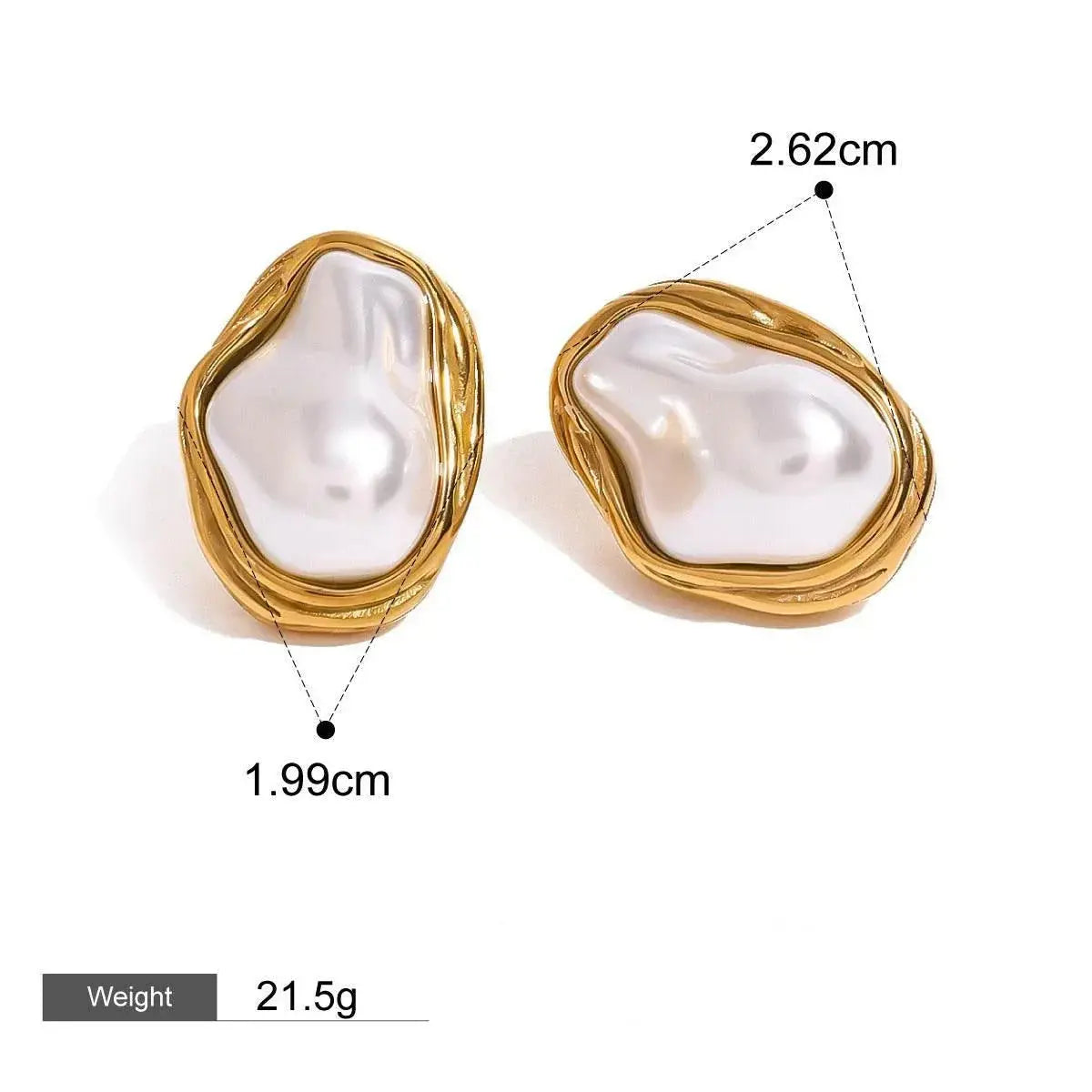 Irregular Pearl Necklace, Earring & Ring Set - Salt Lily