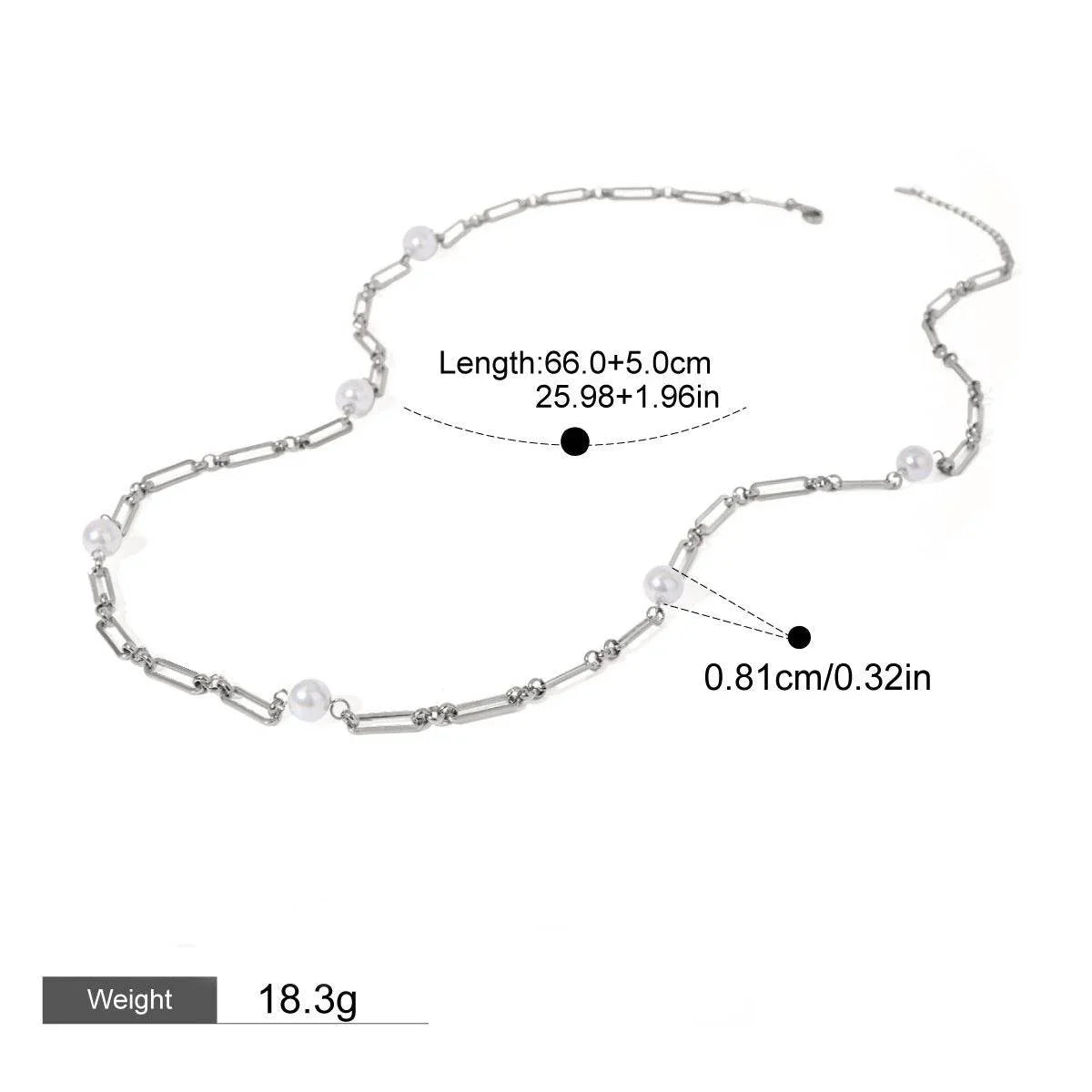 Paperclips and Pearls Necklace - Salt Lily