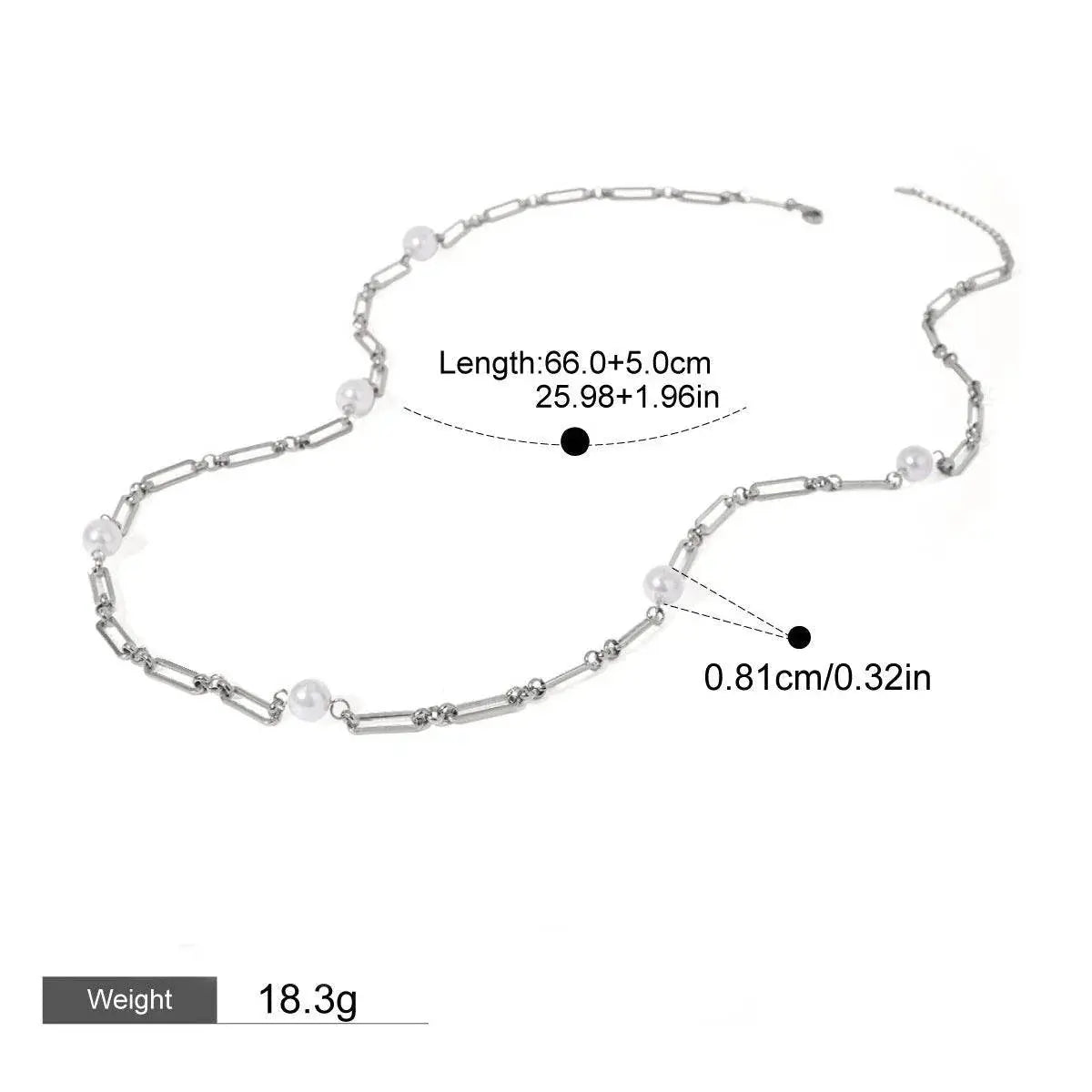 Paperclips and Pearls Necklace - Salt Lily