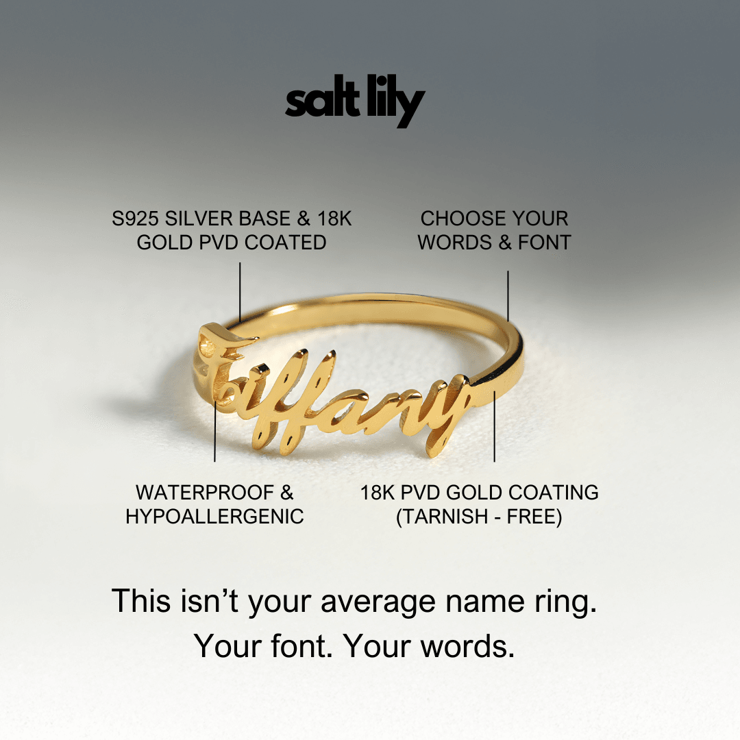 The Message Ring – Custom 925 Silver Band - Salt Lily