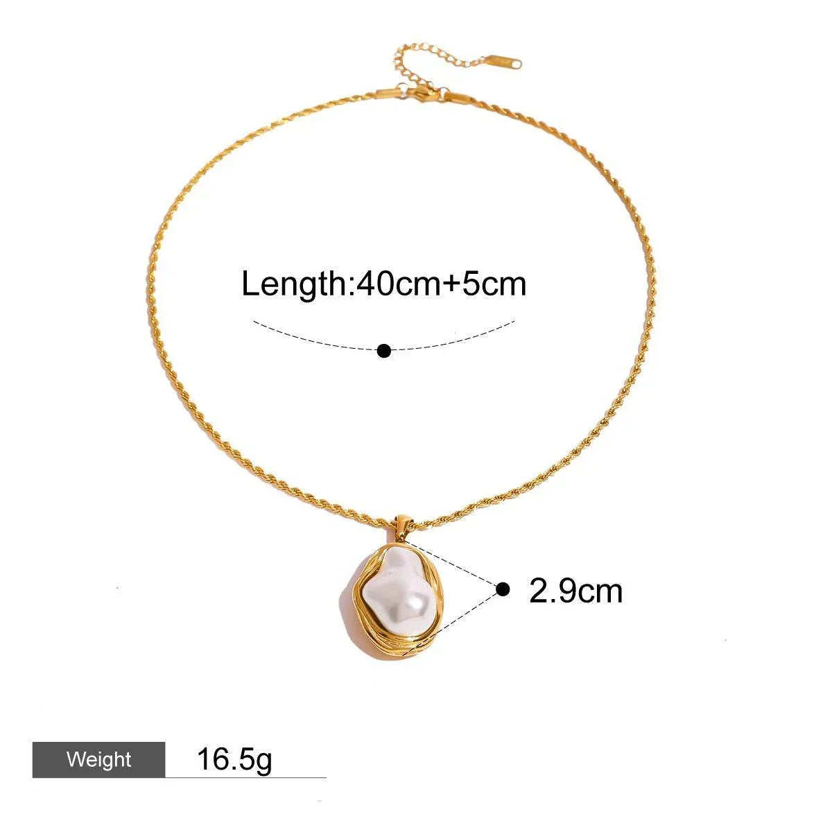 Irregular Pearl Necklace, Earring & Ring Set - Salt Lily