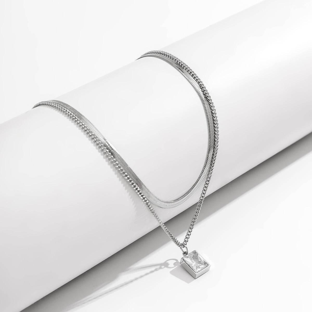 Gem Snake Bone Necklace - Salt Lily