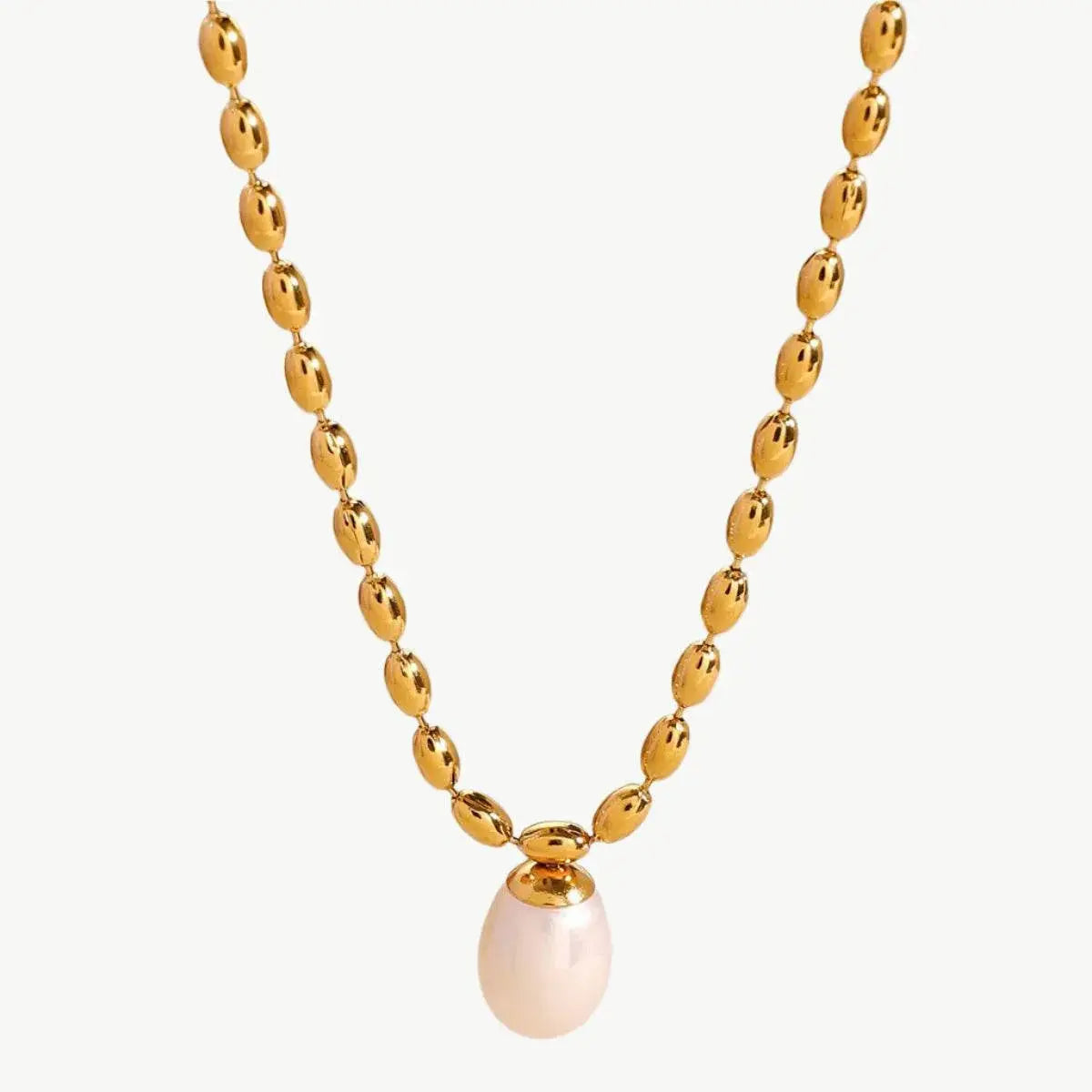 Minimalist Pearl & Gold Necklace - Salt Lily