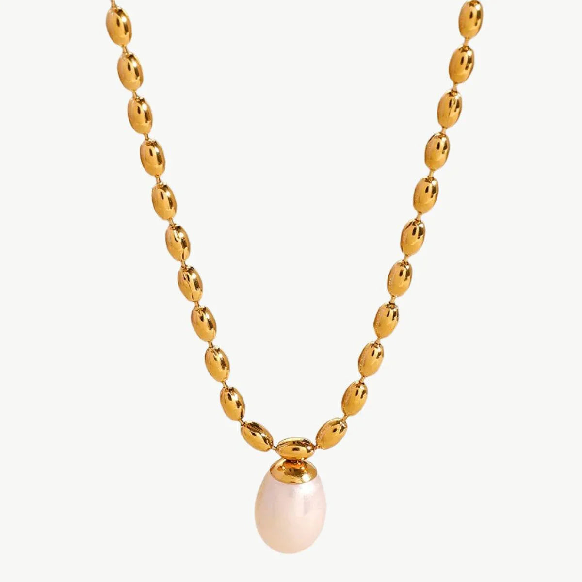 Minimalist Pearl & Gold Necklace - Salt Lily