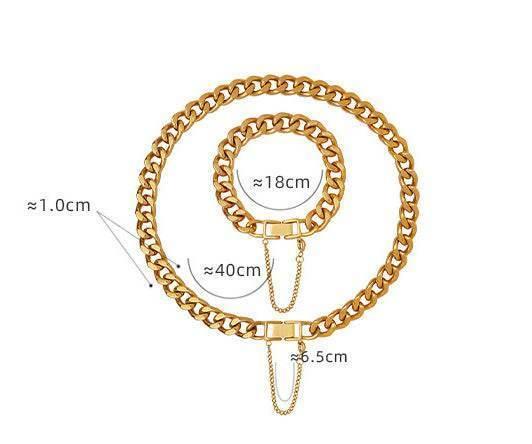 Chunky Tassel Necklace & Bracelet Set - Salt Lily