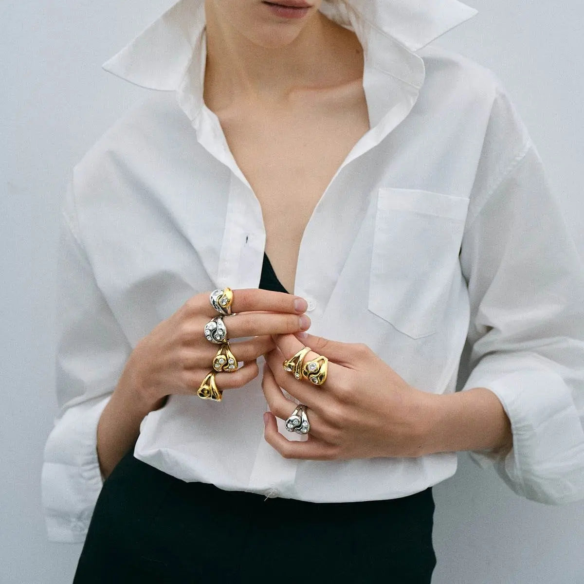 Dewdrop Gem Ring – 18K Gold - Salt Lily