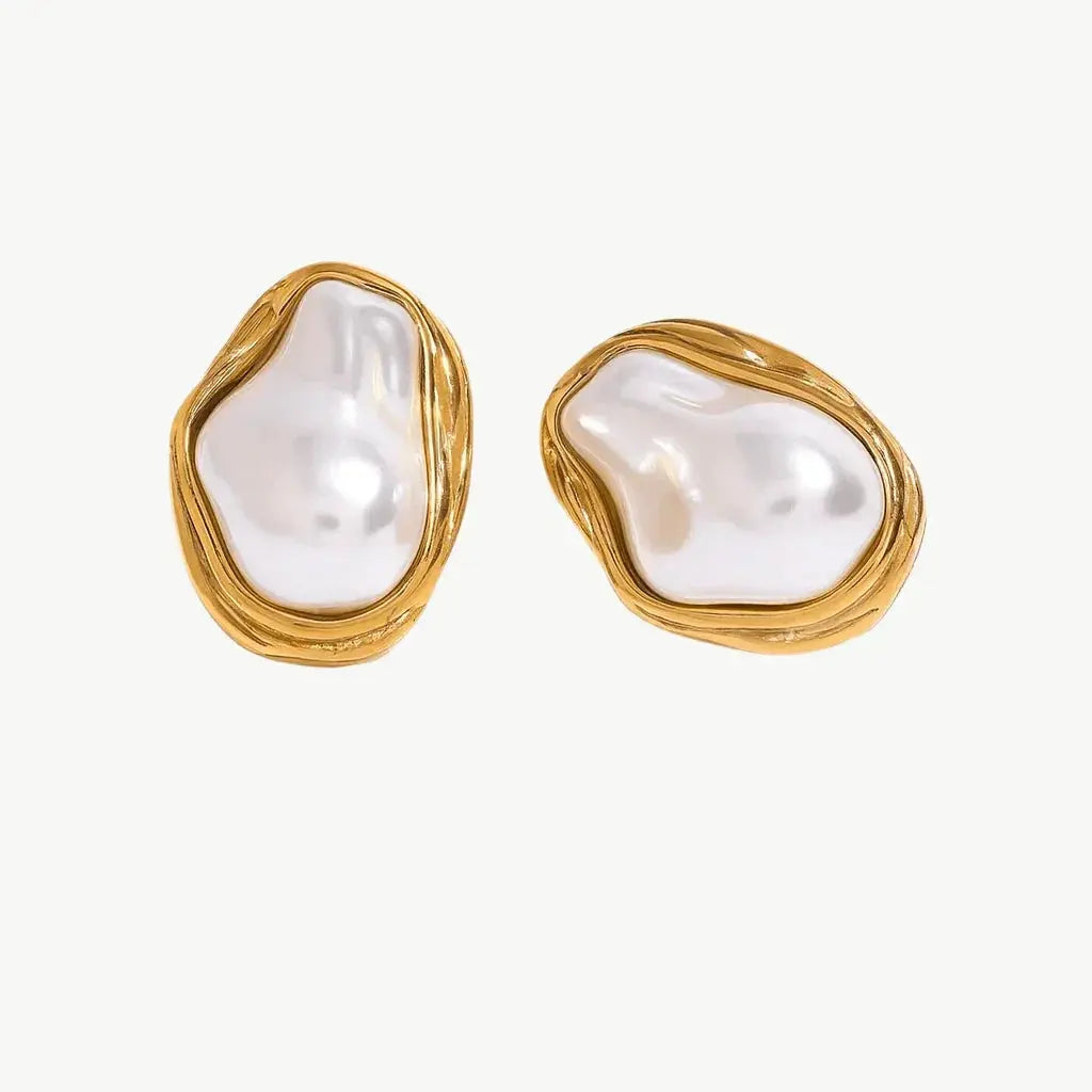 Irregular Pearl Necklace, Earring & Ring Set - Salt Lily