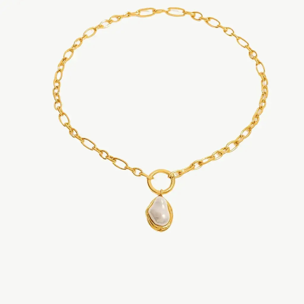 Irregular Pearl Necklace, Earring & Ring Set - Salt Lily