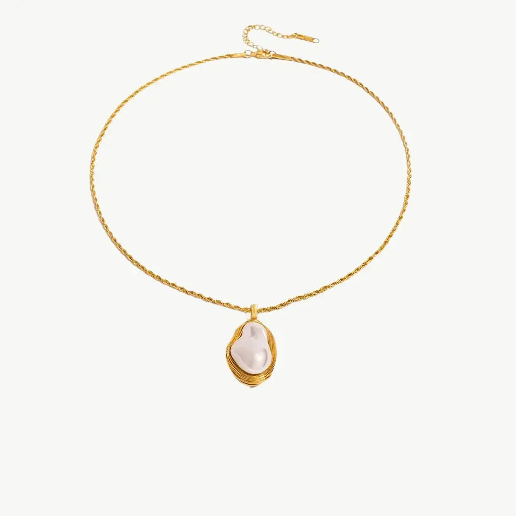 Irregular Pearl Necklace, Earring & Ring Set - Salt Lily