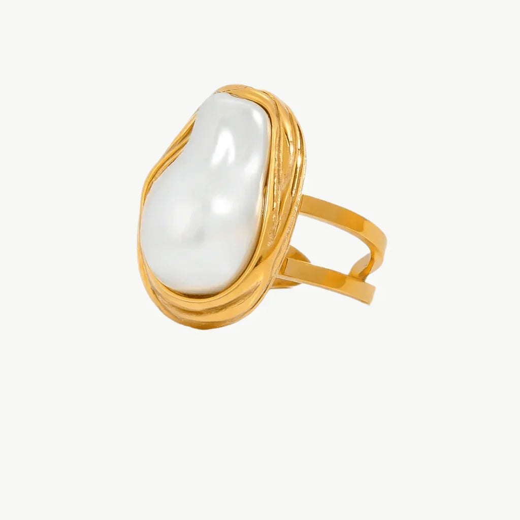 Irregular Pearl Necklace, Earring & Ring Set - Salt Lily