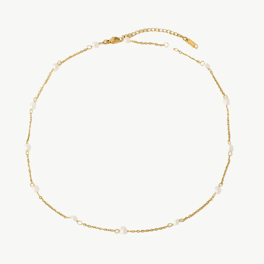 Pearl & Gold Necklace Series - Salt Lily