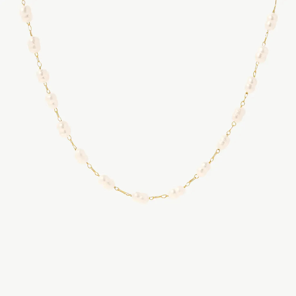 Pearl & Gold Necklace Series - Salt Lily