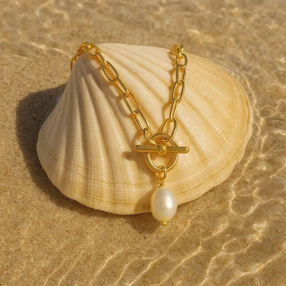 OT Buckle Pearl Necklace - Salt Lily