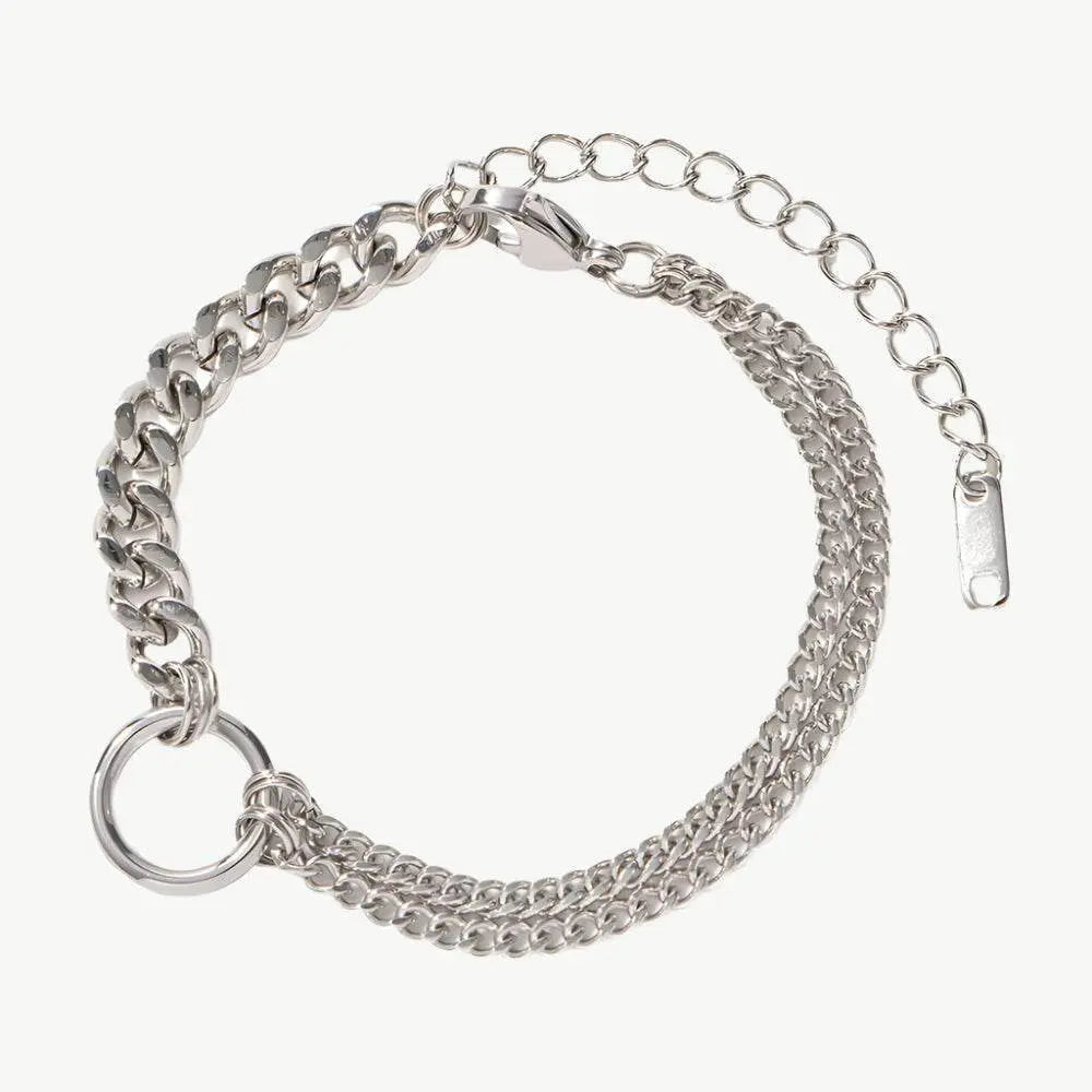 Asymmetric Silver Bracelet - Salt Lily