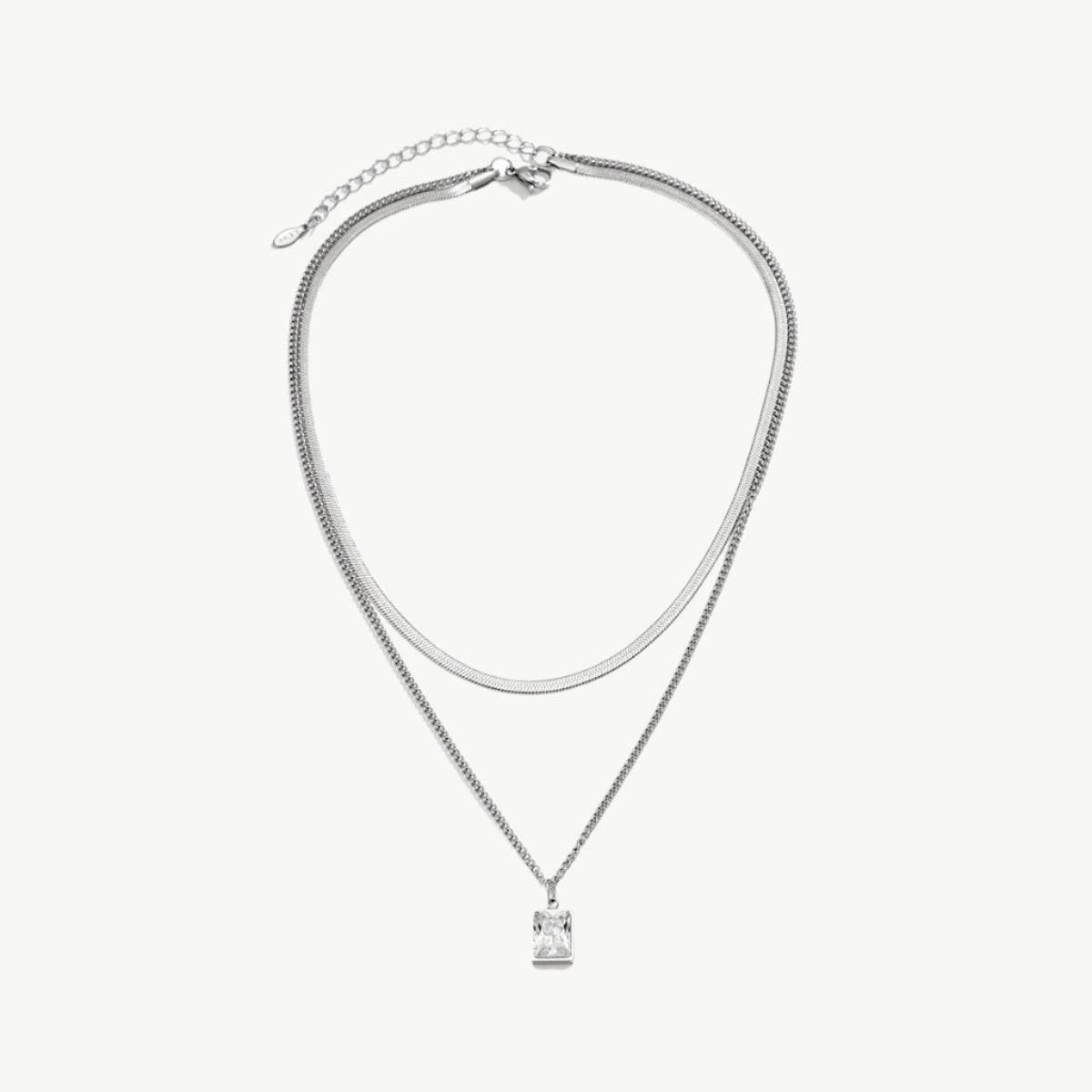 Gem Snake Bone Necklace - Salt Lily