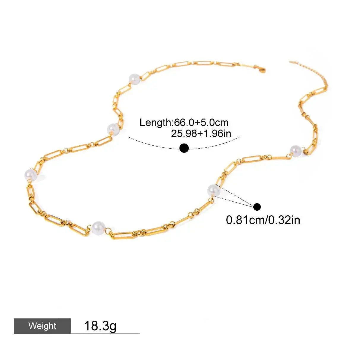 Paperclips and Pearls Necklace - Salt Lily