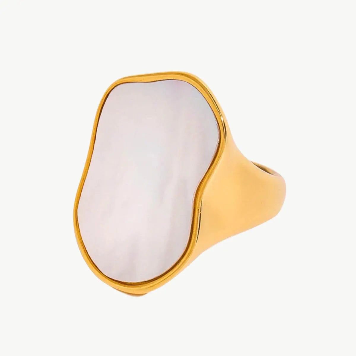 The Mother of Pearl Statement Ring - Salt Lily
