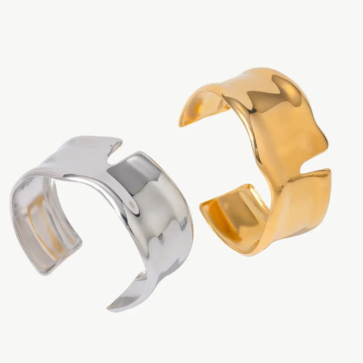Notch Wide Cuff – 18K Gold - Salt Lily