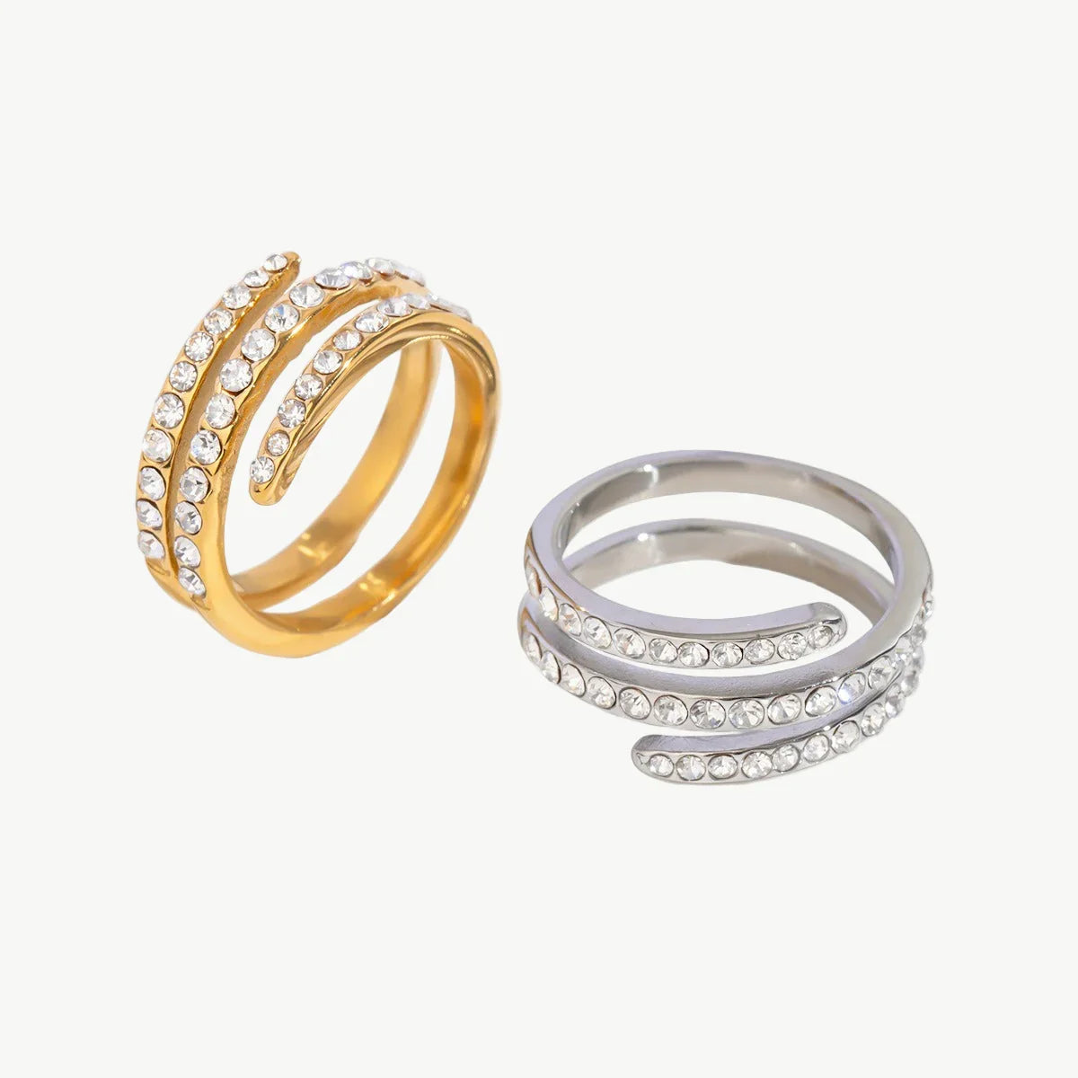 Stella Stack Multi Layer Adjustable Ring - Salt Lily