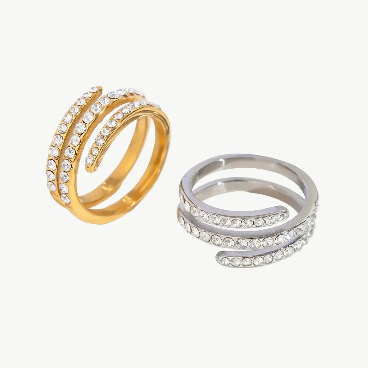 Stella Stack Multi Layer Adjustable Ring - Salt Lily
