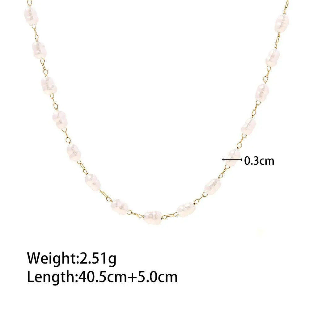 Pearl & Gold Necklace Series - Salt Lily