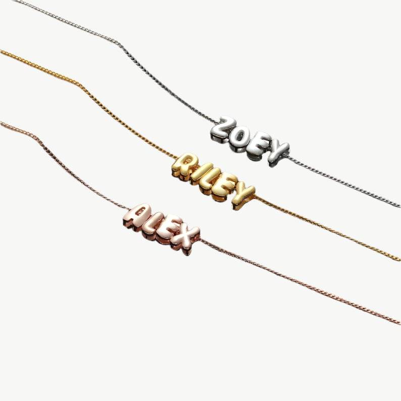 Scripted Necklace – Personalized Name / Letters Pendant - Salt Lily