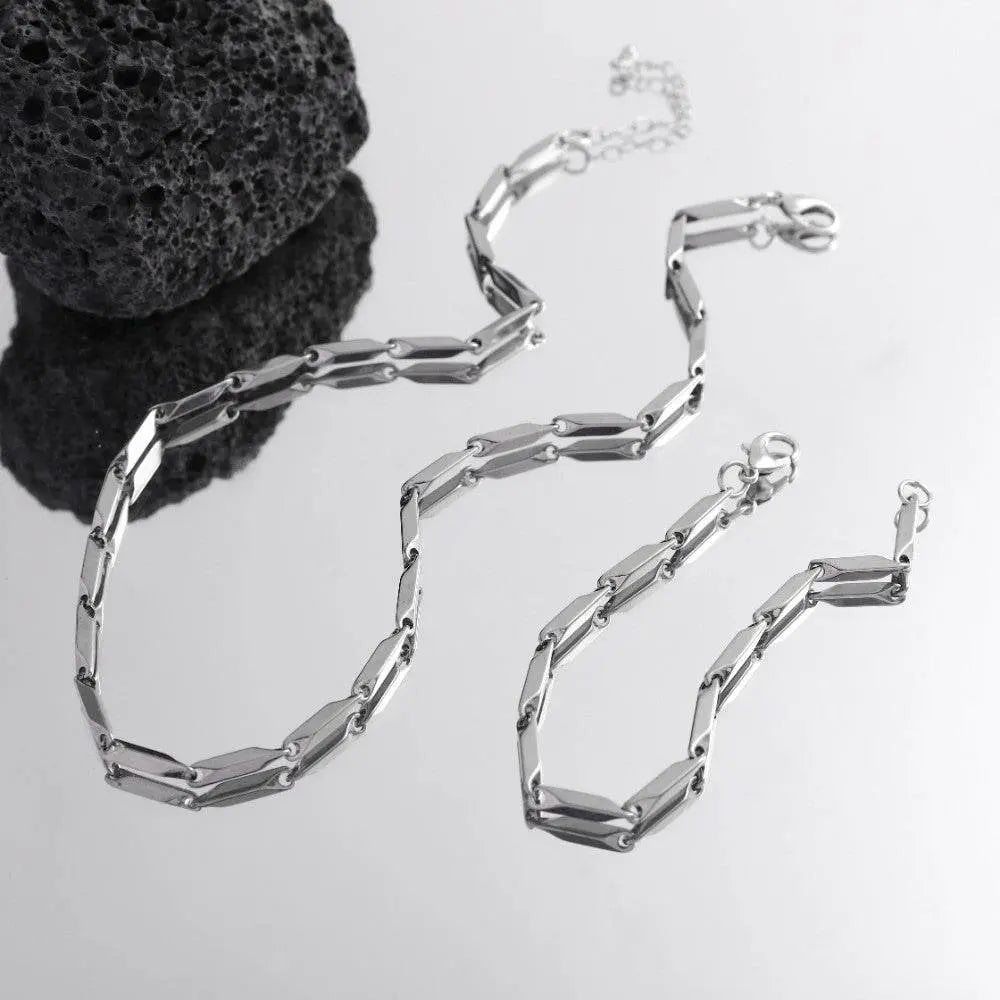 Gridlock Chain & Bracelet Set - Salt Lily