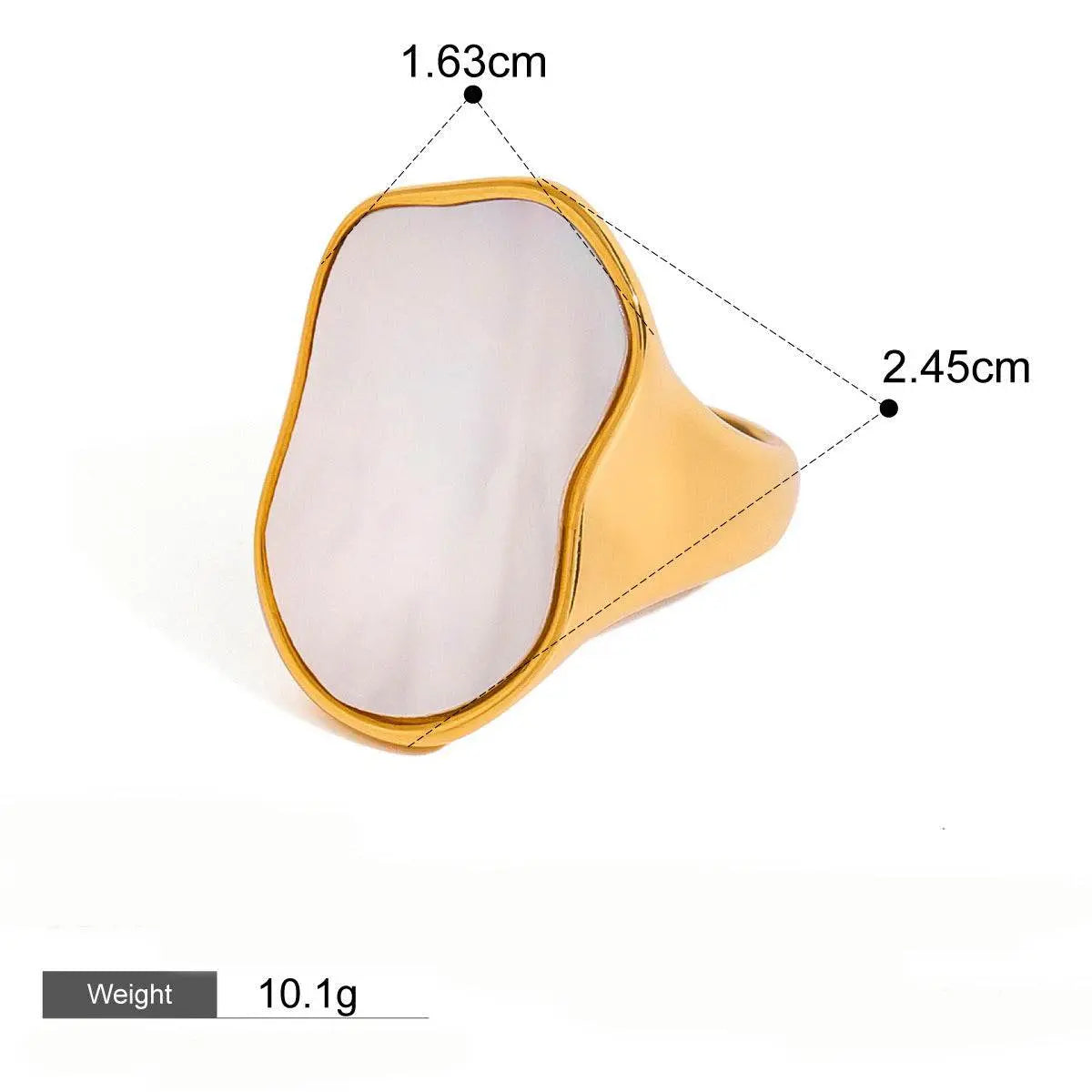 The Mother of Pearl Statement Ring - Salt Lily